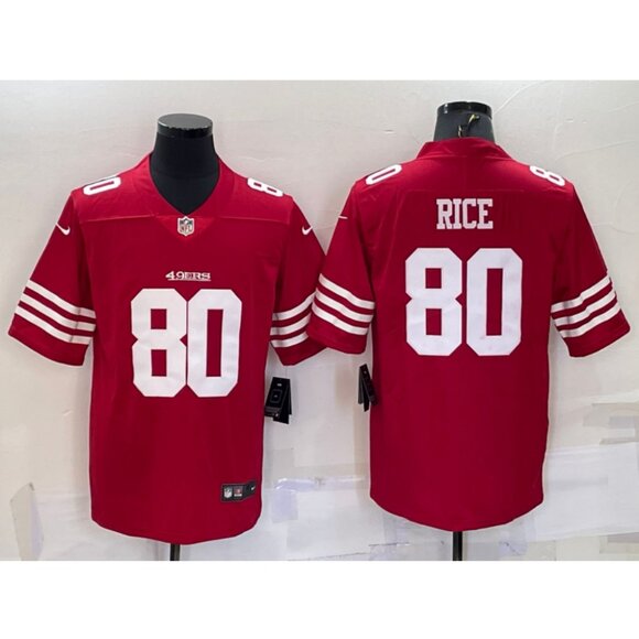 Mens Youths Kids Womens Jerry Rice Red Stitched Jersey